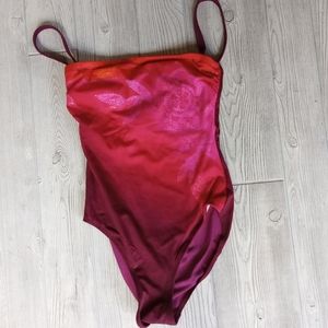 Vintage Roxanne Bra-Sized Swimsuit, Bright Floral Print Size 32C /8